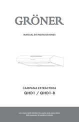 Gröner QHD1-B Manual De Instrucciones