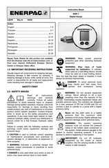 Enerpac DGR-1 Hoja De Instrucciones