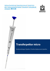 BRAND Transferpettor micro Instrucciones De Manejo