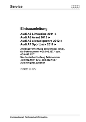 Audi 4G0.055.204 Instrucciones De Montaje