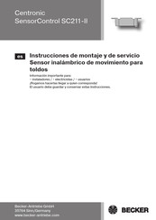 Becker Centronic SensorControl SC211-II Instrucciones De Montaje Y De Servicio