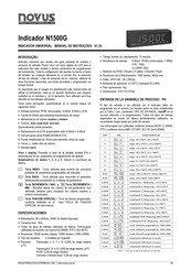 Novus N1500G Manual De Instrucciones