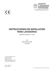 UNITY LAUNDRY SYSTEMS UTS38 Instrucciones De Instalación