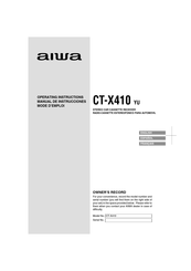 Aiwa CT-X410 YU Manual De Instrucciones