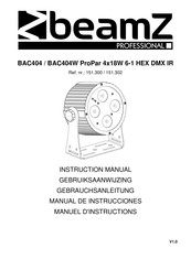 Beamz professional 151.302 Manual De Instrucciones