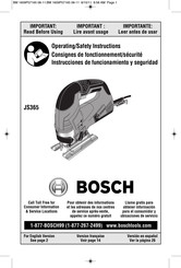 Bosch JS365 Instrucciones De Funcionamiento Y Seguridad