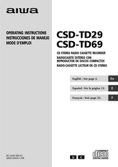 Aiwa CSD-TD29 Instrucciones De Manejo