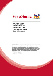 ViewSonic VA2451-LED Guia Del Usuario