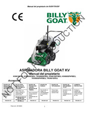 Billy Goat KV650SPHFBEU Manual Del Propietário