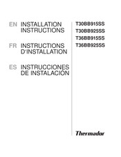 Thermador T30BB925SS Instrucciones De Instalación
