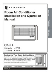 Friedrich Chill+ EP08 Manual De Instalación