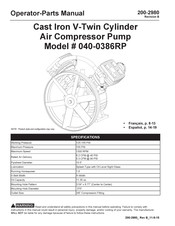 Powermate 040-0386RP Manual Del Operador - Manual De Piezas