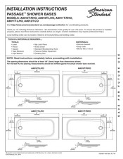 American Standard PASSAGE A8010T-RHO Instrucciones De Instalación