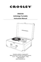 Crosley Anthology CR6253A Manual De Instrucciones