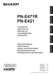 Sharp PN-E471R Manual De Instrucciones