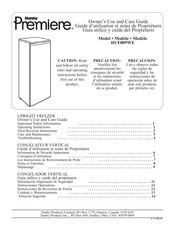 Danby Premiere DUF809WE Guía Utilice Y Cuide Del Propietario