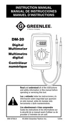 Greenlee DM-20 Manual De Instrucciones