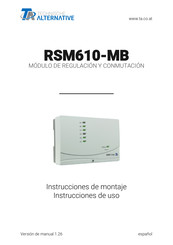 TA RSM610-MB Instrucciones De Montaje Instrucciones De Uso