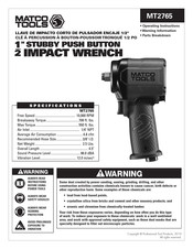 Matco Tools MT2765 Instrucciones De Operación