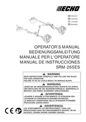 Echo SRM-265ES Manual De Instrucciones