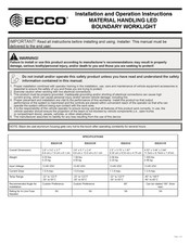 Ecco EW2030 Instrucciones De Instalación Y  Operación