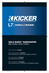 Kicker SOLO-BARIC S12L7 Manual Del Propietário