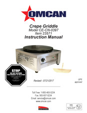 Omcan CE-CN-0397 Manual De Instrucciones