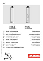 Franke F5SM2016 2030056588 Instrucciones De Montaje Y Servicio