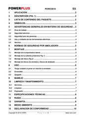 Powerplus POWC3010 Manual Del Usuario