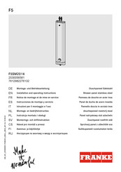 Franke F5SM2014 2030056581 Instrucciones De Montaje Y Servicio