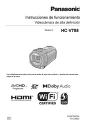 Panasonic HC-V785 Instrucciones De Funcionamiento