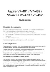 Acer Aspire V5-452 Guía Rápida