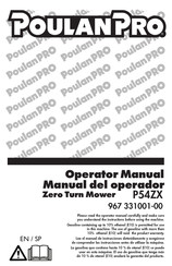 Poulan Pro P54ZX Manual Del Operador