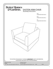 Better Homes and Gardens EASTON BH38-084-099-27 Instrucciones De Ensamble