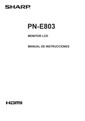 Sharp PN-E803 Manual De Instrucciones