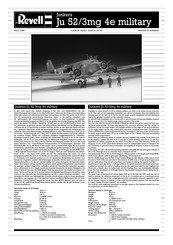REVELL Junkers Ju 52/3mg 4e military Manual Del Usuario