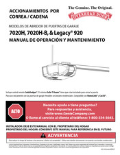 Overhead door 7020H Manual De Operación Y Mantenimiento