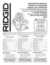 RIDGID R8654 Manual Del Propietário