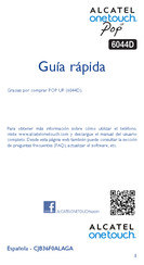 Alcatel Onetouch POP UP 6044D Guía Rápida