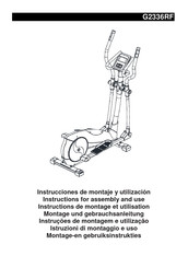 BH FITNESS G2336RF Instrucciones De Montaje Y Utilización