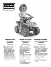 Fisher-Price POWER WHEELS N3460 Manual Del Usuario Con Instrucciones De Montaje