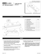 Uline H-4012 Manual Del Usuario