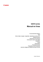 Canon G4010 Serie Manual En Linea