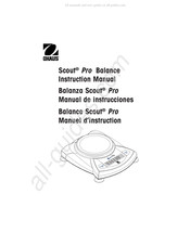 OHAUS Scout Pro Manual De Instrucciones