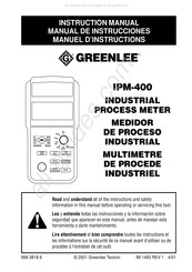 Greenlee IPM-400 Manual De Instrucciones