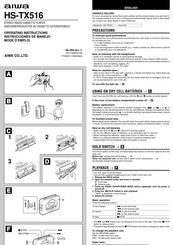 Aiwa HS-TX516 Instrucciones De Manejo