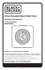 Black and Decker BDXPA0021 Manual De Instrucciones