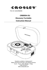 Crosley Discovery CR8009A-DU Manual De Instrucciones