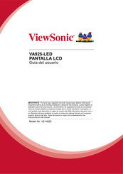 ViewSonic VA925-LED Guia Del Usuario