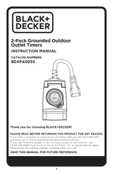 Black and Decker BDXPA0030 Manual De Instrucciones